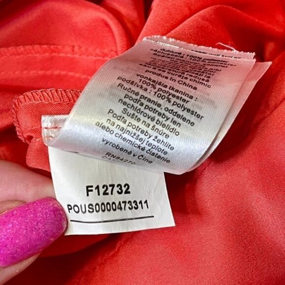 David’s Bridal Coral Halter Bridesmaid Dress Long Formal Gown 12 - Picture 10 of 11